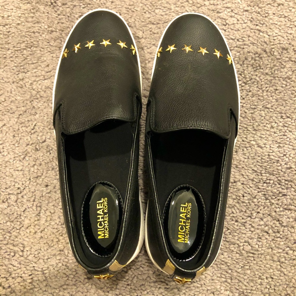Michael Kors Leather High Platform Trent SlipOn